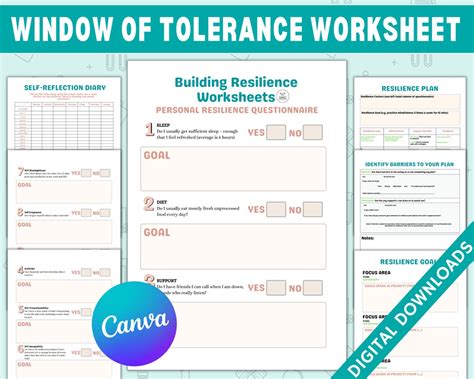 Window Of Tolerance Worksheet Therapy Worksheet Tolerance Etsy Ireland
