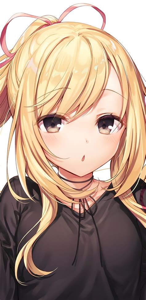 Cute anime hairstyles trends hairstyle. Download 1440x2960 Anime Girl, Blonde, Pen, Long Hair, Cute Wallpapers for Samsung Galaxy S8 ...
