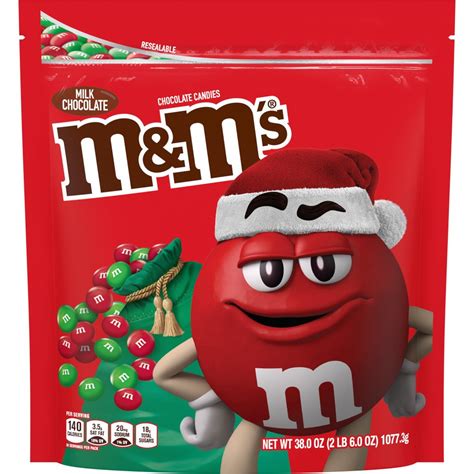 Mandms Holiday Milk Chocolate Christmas Candy Party Size Bag Shop