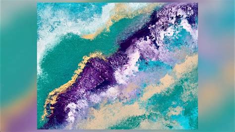 Amethyst Ocean Abstract Acrylic Painting Demo Texture