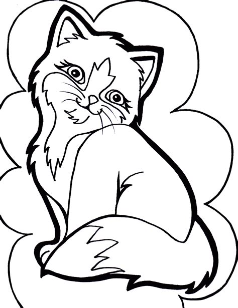 Cat Coloring Page Printable