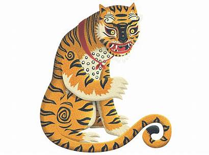 Tiger Korean Tattoo Mural Animal Doma Behance