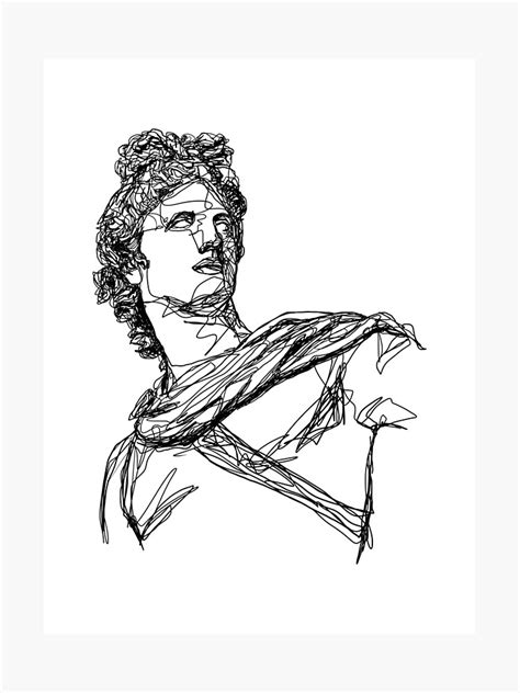 Apollo sculpture.modern single line art, aesthetic contour. Greek Gods Drawing | Free download on ClipArtMag