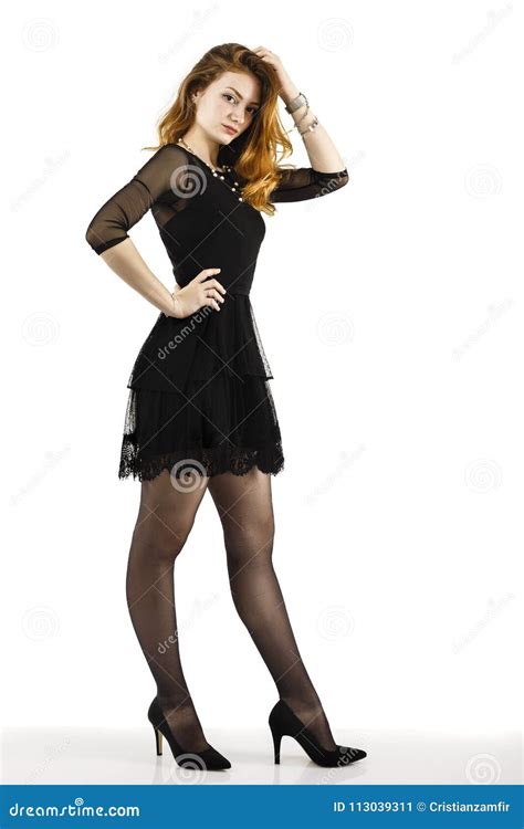 A Beautiful Redheaded Woman Stock Image Image Of Fashionable Girl
