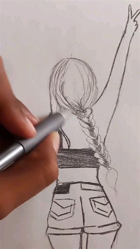 Drawing A Girl Easy Drawing Trick In 2022 Human Figure Drawing Easy
