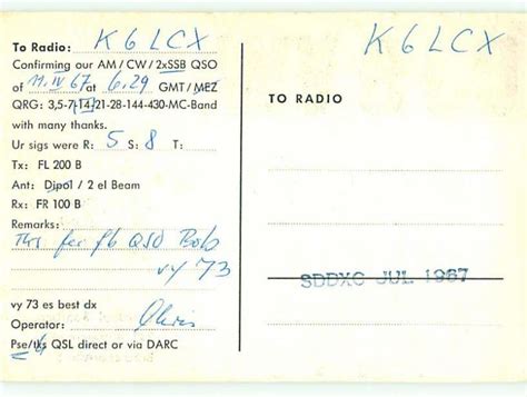 1967 Vintage Qsl Cb Ham Radio Card Stuttgart Mitte Germany S0405 Europe Germany Other