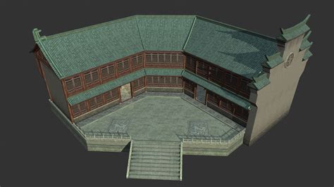3d Model Ancient Chinese Architectural Street Shop