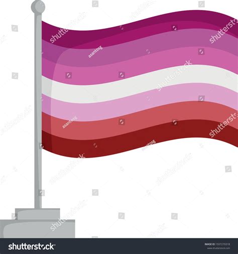 Lesbian Pride Flag Isolated On White Vetor Stock Livre De Direitos 1597270318 Shutterstock