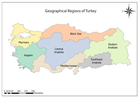 Geographical Regions Of Turkey Mappr