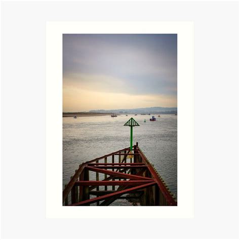 Colourful Coastal Photograph Of The The Old Pier At The Mouth Of