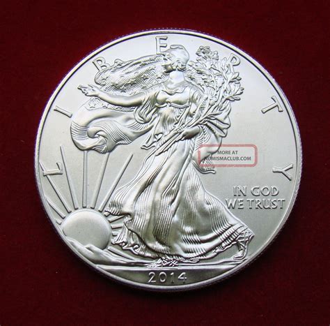 2014 Silver Dollar Coin 1 Troy Oz American Eagle Walking Liberty 999 Fine