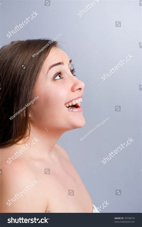 Happy Naked Woman Looking Light Stock Photo Shutterstock