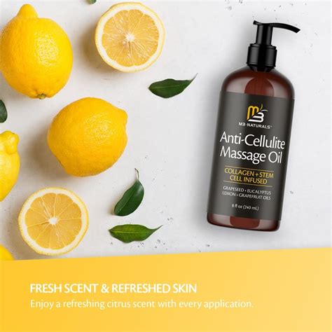 M3 Naturals Anti Cellulite Massage Oil With Collagen 8 Oz