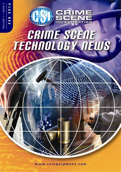 Feb Newsletter 2016 Crime Scene Investigation Equipment Ltd