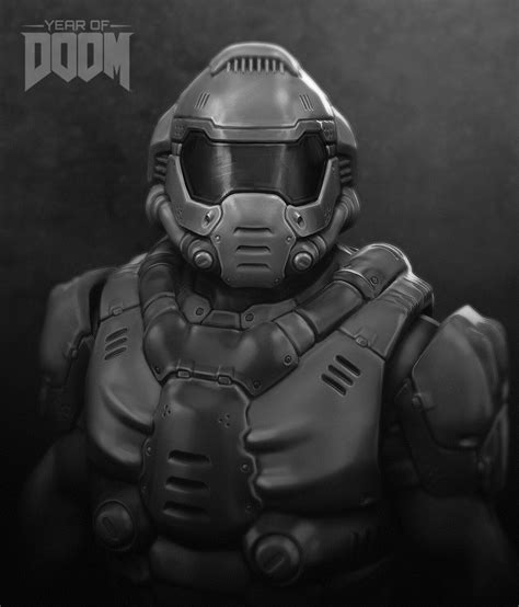 Doom Marine The Doomguy Fan Art Redesign Portrait — Polycount
