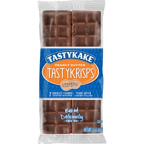 Tastykake Tastykrisps Peanut Butter Creme Filling Chocolate Coated