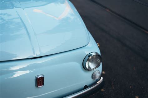 Wallpaper Id 219310 Cropped View Of A Light Blue Vintage Cars