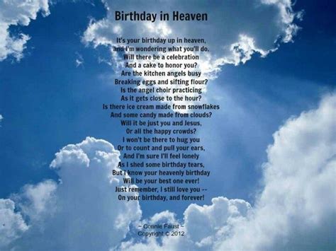 Birthday In Heaven Poems Quotes Quotesgram