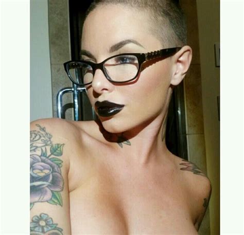 christy mack shaved head hairstyles with glasses christy mack short hair styles