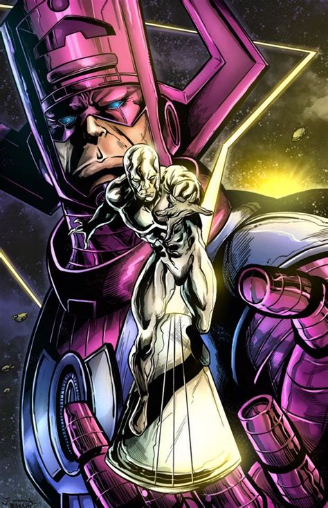Galactus And Silver Surfer By Julius Abrera Silver Surfer Silver