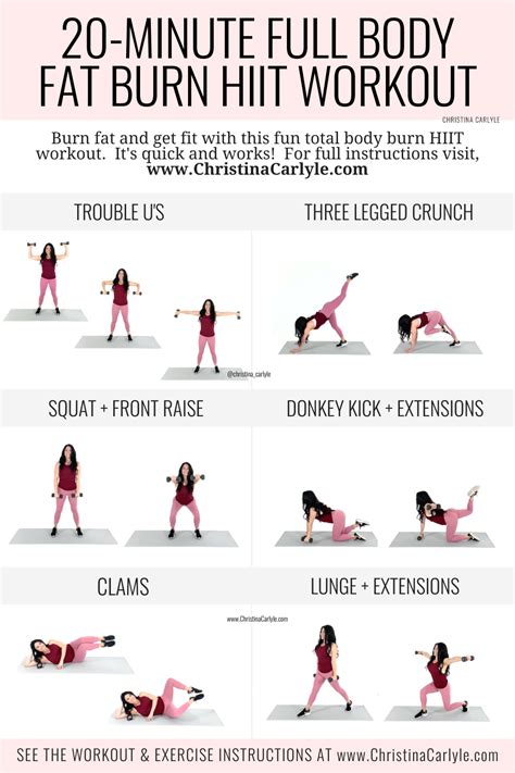 20 Minute Total Body Fat Burn Hiit Workout For Women