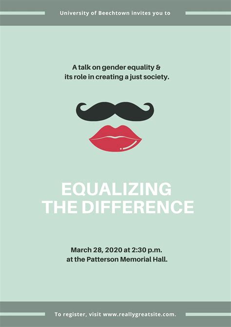 Customize 15 Gender Equality Posters Templates Online Canva