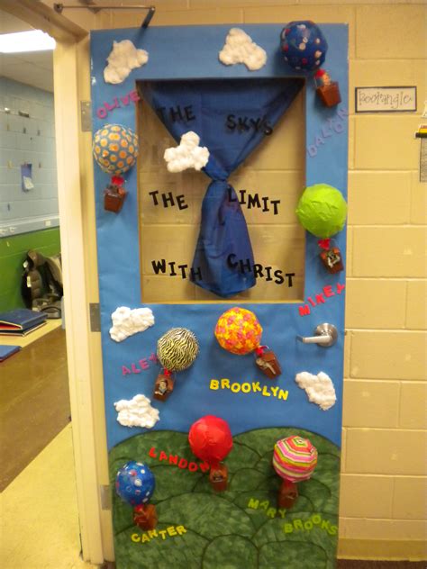 Classroom Door Decoration The Sky Is The Limit With Mrs