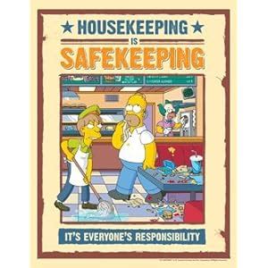 Simpsons Housekeeping Safety Poster Housekeeping Is Safekeeping
