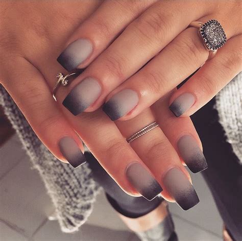 50 Black And Silver Ombre Nail Designs