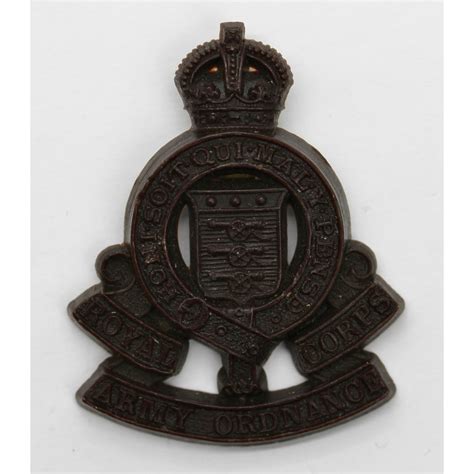 Royal Army Ordnance Corps Raoc Ww2 Plastic Economy Cap Badge
