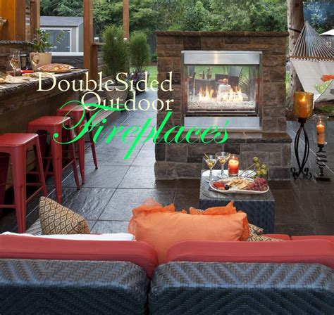 Double Sided Outdoor Fireplaces Paradise Restored Landscaping