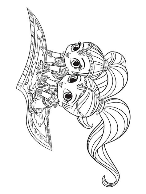 You can print or color them online at getdrawings.com for absolutely free. Shimmer and Shine coloring pages. Free Printable Shimmer ...