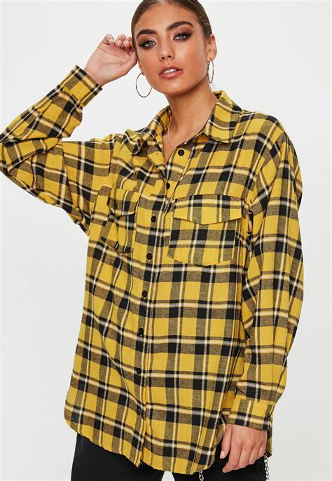 Yellow Basic Plaid Shirt | Missguided