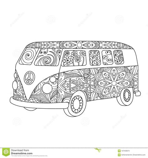 Found 263 paint color chips with a model of vw bus sorted by year. Hippie Vintage Bus For Adult Or Children Coloring Book ...