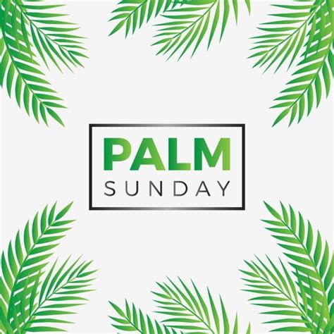 Palm Sunday Vector Png Images Creative Palm Sunday With Natural Palm