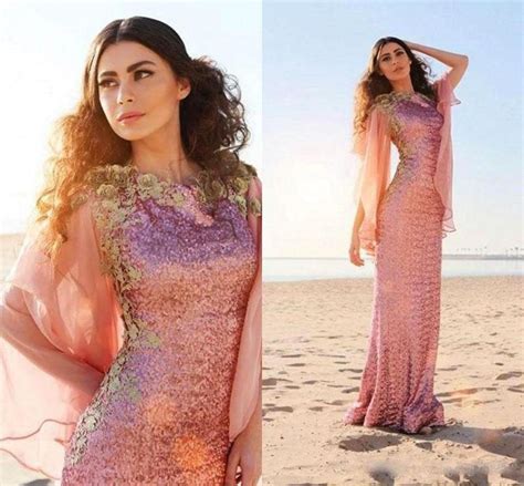 Buy Myriam Fares Dubai Arabic Muslim Glitter Pink Evening Dresses 2016 Mermaid