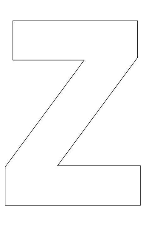 Alphabet Letter Z Template For Kids Lectoescritura MayÚsculas