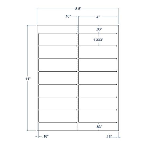 When you have a media defined which has multiple rows and/or columns, the final dazzle print dialog will. 4" x 1.3333" InkJet Laser Labels, White, (14 Labels Per ...