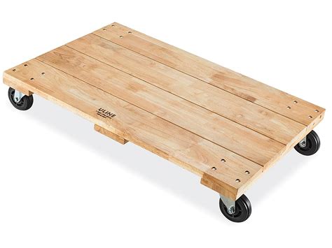 Solid Top Hardwood Dolly 36 X 24 4 Casters H 8377 Uline