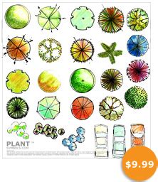 Plant Symbol Library Five | Paisagismo, Projeto de paisagismo, Design de paisagem