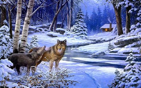 Winter Wolves Desktop Wallpapers Wolf Background Images