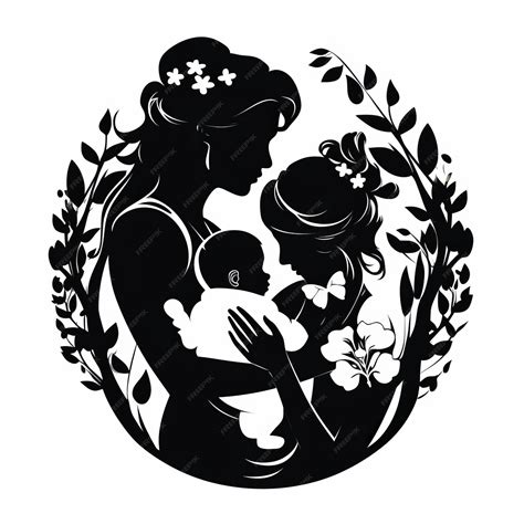 Premium AI Image | Nature's Embrace A Mother's Love for Her Two