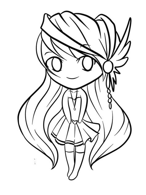 Get This Free Simple Chibi Coloring Pages For Children Cm3xv