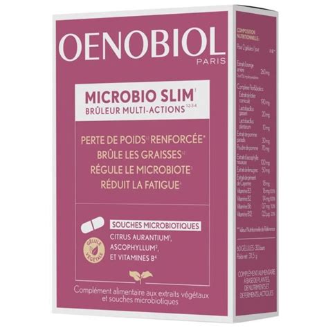 Compléments Alimentaires Oenobiol Microbio Slim Cdiscount Santé