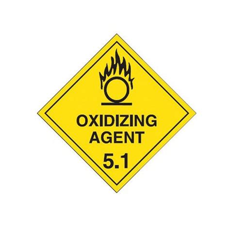 Dangerous Goods Labels Oxidizing Agent 5 1