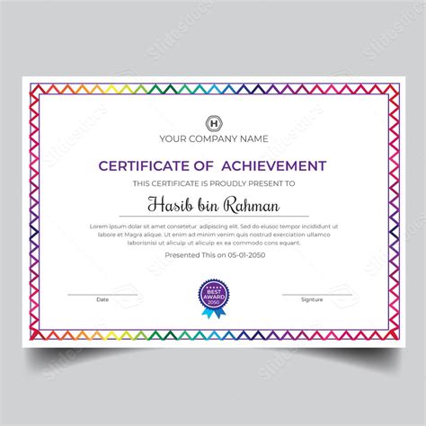 Certificate Recognition Certificates Corporate Modern Word Template And
