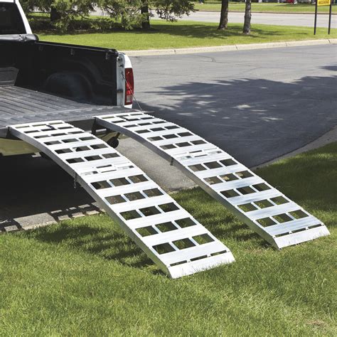 Ultra Tow Bi Fold Arched Aluminum Loading Ramp Set — 3000 Lb Capacity 8ftl Northern Tool