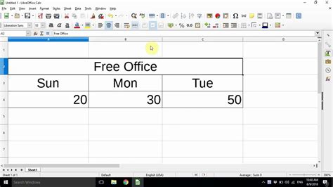Merge Cells Into One Large Cell Libre Office Calc Youtube