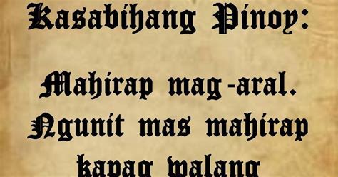 Kasabihan Ukol Sa Wikang Filipino