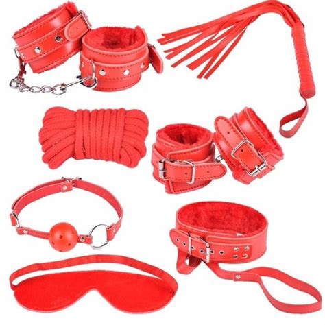 7 In 1 Ladys Adult Pleasure Sex Toys Kit Bondage Bdsm Games Playing Sm Product Handcuff
